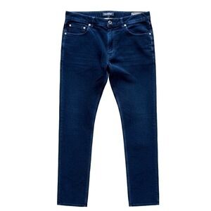 Jack Victor Mens Jimmy Slim Straight Corduroy Jeans Navy Blue Mens Pants 34 x 33